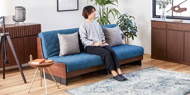 ソファベッド「ステイ 180」幅180.5cm 木部ヴィンテージ