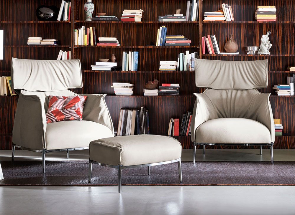 Archibald　 Poltrona Frau アーチボルド 1人がけ Archibald Armchairs by Jean-Marie Massaud | Poltrona Frau