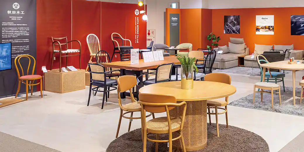 新宿ショールーム 5F 国産家具フロア_秋田木工
