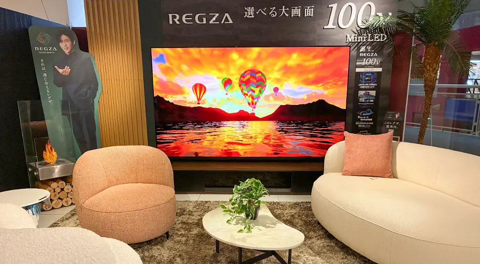 大阪南港ショールーム 100インチ体感ブース