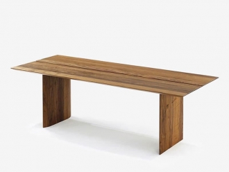 テーブル「フォレス」ウォールナット材 クリア色 幅230cm