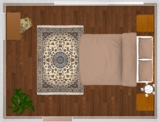 フレンチスタイルで作るベッドルームのレイアウト図