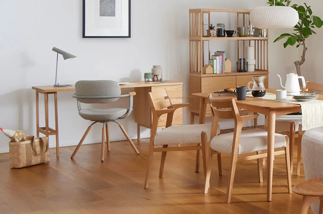 温かみのあるナチュラルスタイルのコーディネート