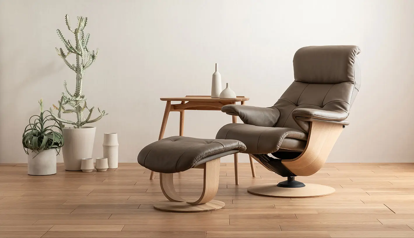 リクライニングチェアのコーディネート例