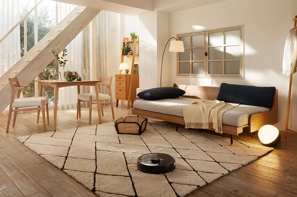 温かみのあるナチュラルスタイルのコーディネート