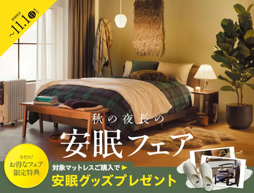 秋の夜長の安眠フェア